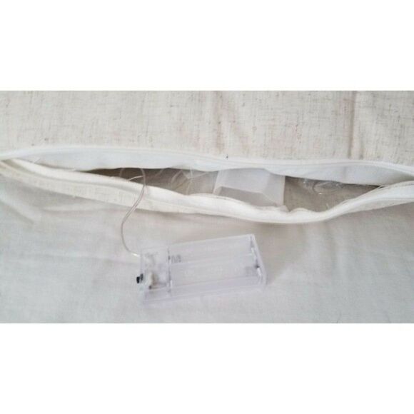 Accent Pillow Reindeer Dog Christmas Holiday Blinking Light-Up Buffalo Plaid - Picture 11 of 12